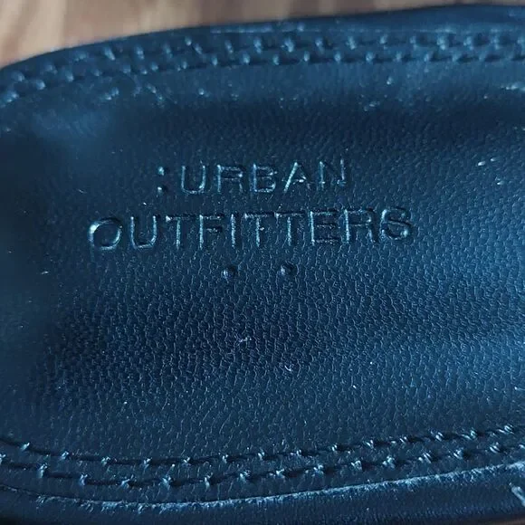 Urban Outfitters Black Satin Bow Mules Shoes Sz 10 - Picture 5 of 6